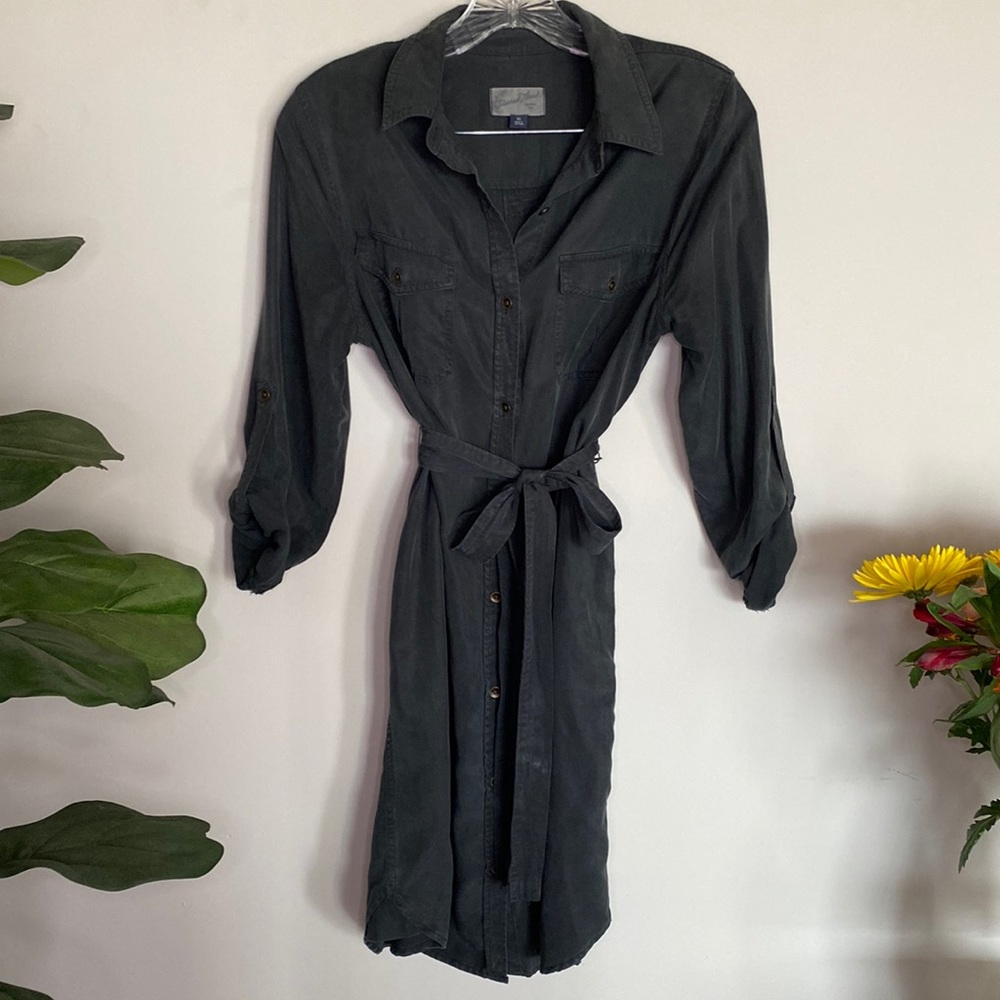 Charcoal/Grey Button Down Dress